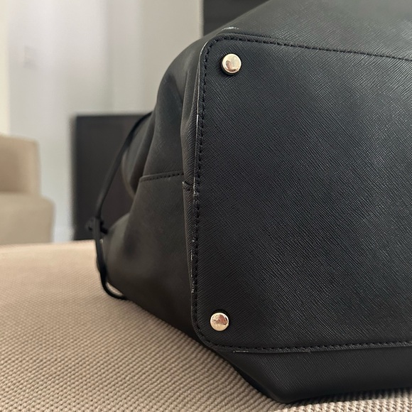 Large Kate Spade Black Leather Tote - Picture 5 of 8